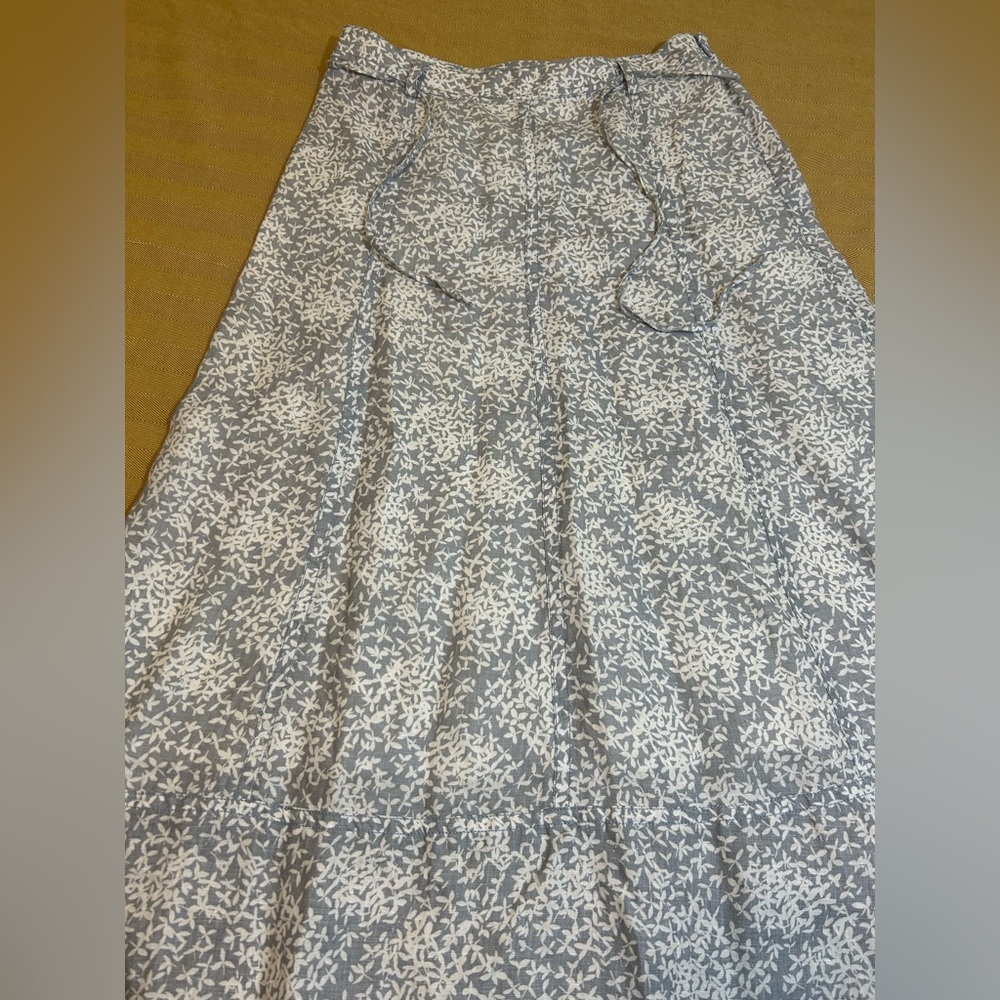 Liz Claiborne Gray and White Maxi Skirt